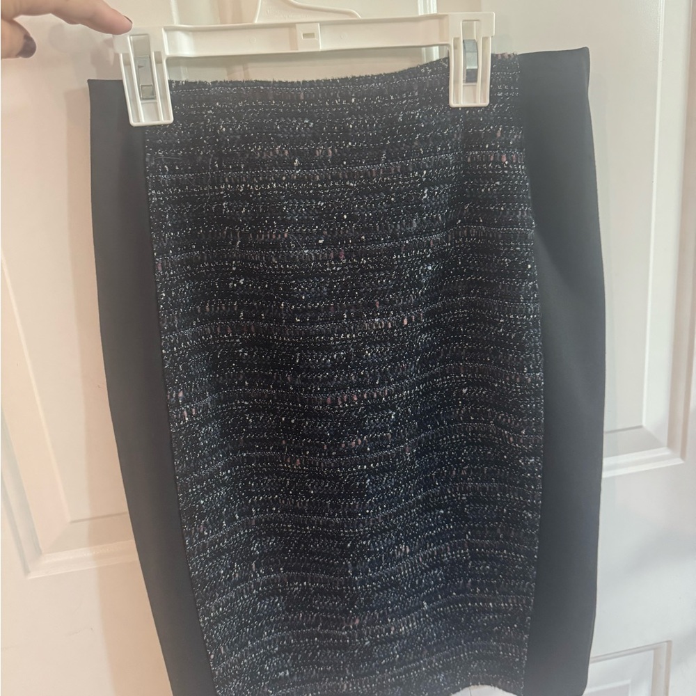 White House Black Market Black Tweed Pencil Skirt